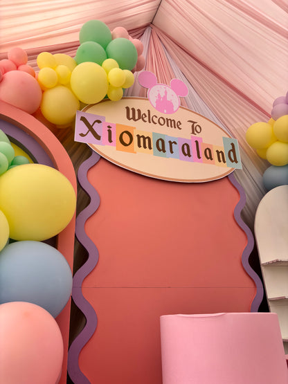 Pastel Mouse Birthday Balloon Decor