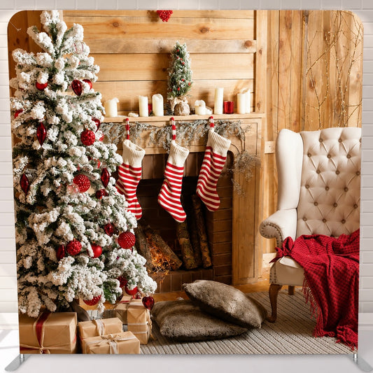 Christmas Tree Printed Backdrop