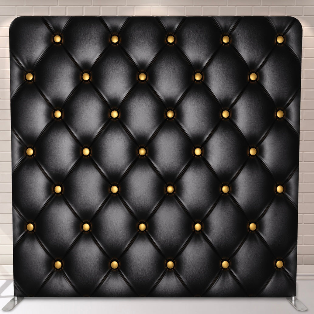 Black Leather Printed Backdrop