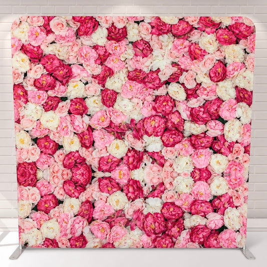 Pink Floral Printed Backdrop